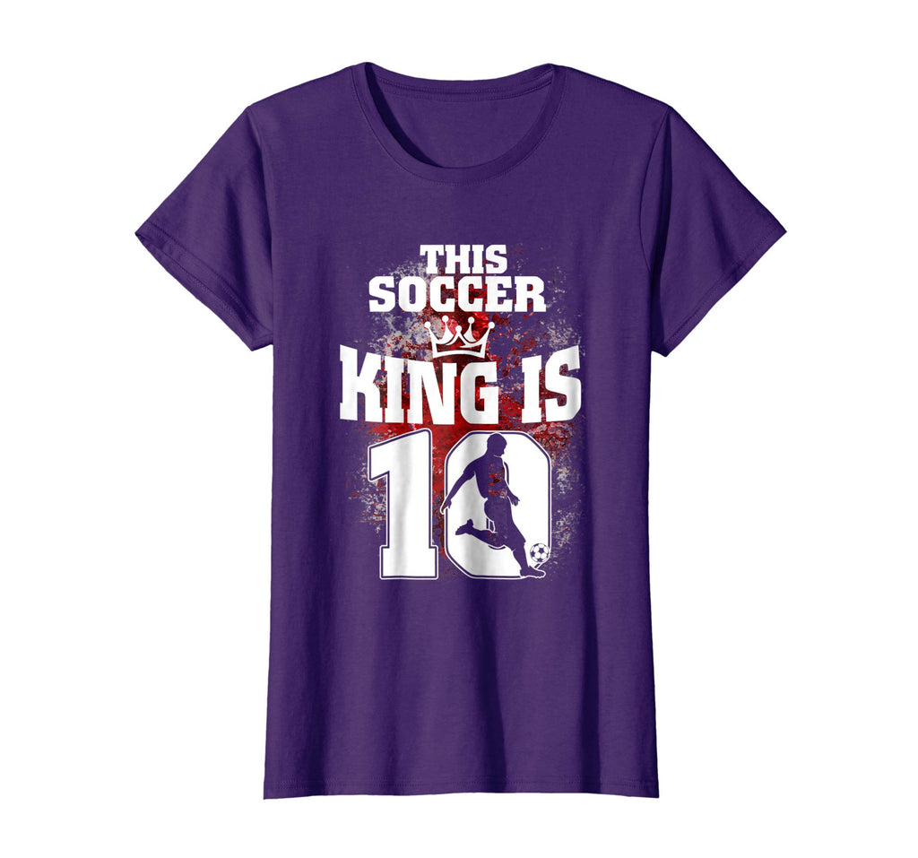 10th Birthday Funny T-Shirt This Soccer King Is 10 Years Old