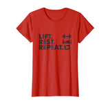 Weightlifting Rift Rest Repeat Shirt Funny Shirt