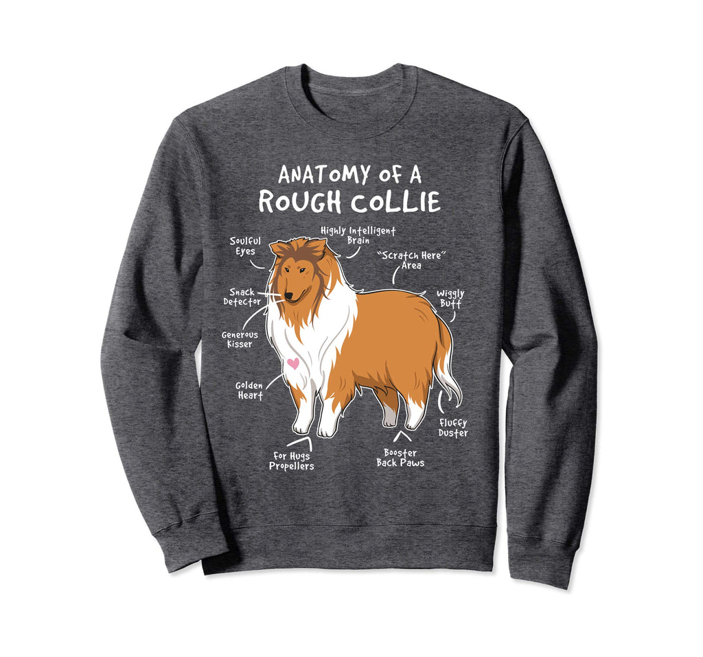 Anatomy Of A Rough Collie Funny Dog Puppy Gift Sweatshirt