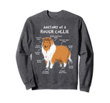 Anatomy Of A Rough Collie Funny Dog Puppy Gift Sweatshirt