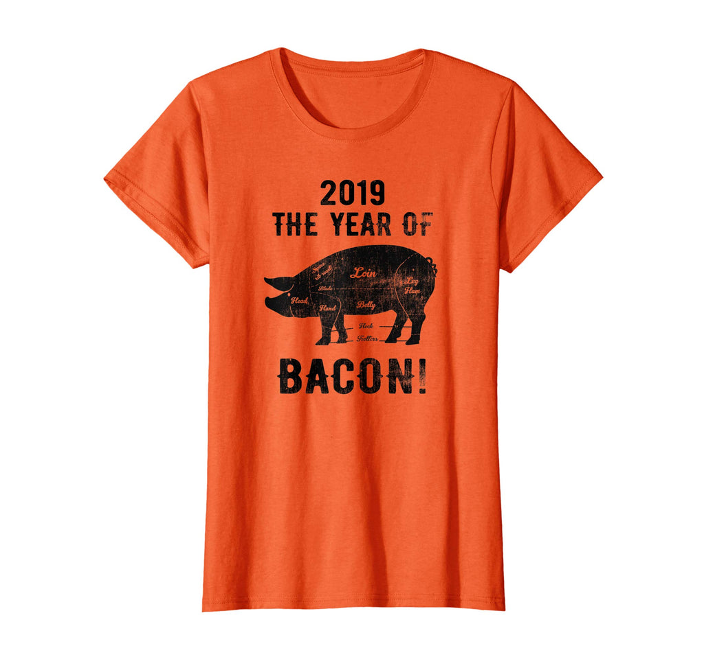 2019 Year of The Pig &amp; Bacon! Funny New Years TShirt
