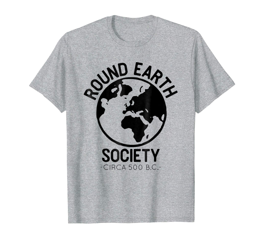 Round Earth Society T-Shirt Funny Anti Flat Earth Globe Tee
