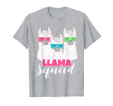Retro 1980s llama t shirt Funny cute llama squad