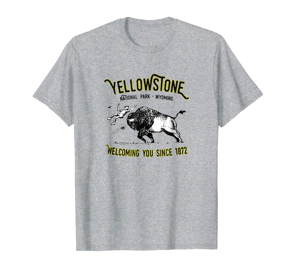 Bison Toss Yellowstone National Park Funny Shirt