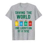 &quot;One worm bin at a time&quot; Funny worm composting T-shirt
